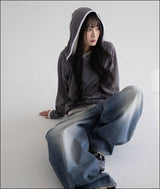 Kikole button stripe hoodie