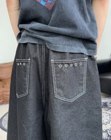 ビーン アイレット バミューダ デニム パンツ