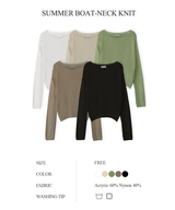 Weekly Summer Boat Neck Knit / 5 colors