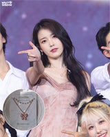 [IU Necklace] バタフライフェアリーレイヤードネックレス - Rosegold Color