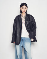 25FW カウハイドレザーブレザーブラック