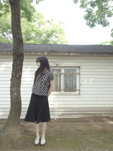 rune dot blouse