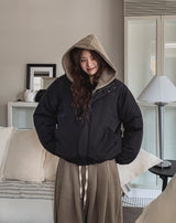 Milky Two Way String Hooded Padding