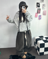 ソフティ💍レオパードコーデュロイバルーンロングパンツ 🤎💚2カラー