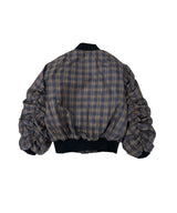 UNISEX オーバーサイズチェックブルゾン