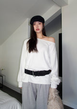 ハイジソフトボートネックロングスリーブTシャツ
