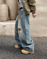 ロイディストレストワイドデニムパンツ