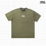 デイジーカンガルーデニムウォッシュドTシャツ(マッチャグリーン)