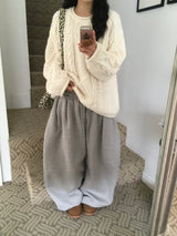 Fleece-lined sweatpants