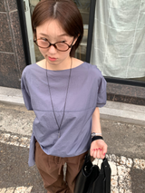 Boatneck tie blouse