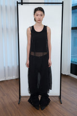 Snap Button Detail Slit Pants (Black/2size)