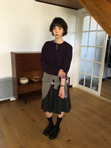 Dual-button round cardigan (3color)