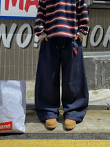 Number 01 Lettering Balloon Pants 2C
