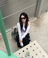 フリルロングスリーブTシャツ