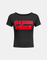 Tess Graphic Shirring Tee