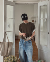 Lenny Basic Semi-Crop Short Sleeve T-shirt