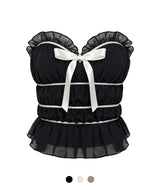 Riva Ribbon Frill Top