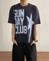 サンディプリンティングショートスリーブTシャツ