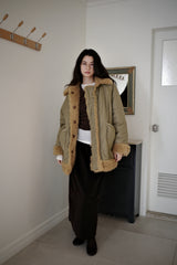 Reversible fur coat, Camel