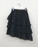 Rosa Asymmetrical Frill Skirt  (3color)