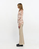 Stripe Bootcut Pants _ BEIGE