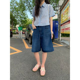 マオ バミューダ デニムパンツ