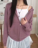 Potel see-through dot frill shirring layered sleeveless