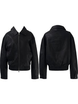 スクラッチレザーカラージャケット (unisex)