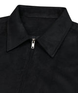 87-STAN009 [Vegan Suede] Standard Blouson Suede Jacket BLACK