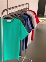 [A-T0132] マッスルフィットポンチ半袖Tシャツ (9色)