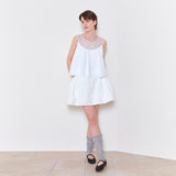 Swan Embroidered A Line Blouse _ White