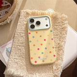Dopamine Color Polka Dot Soft iPhone Case (iPhone 13–17 Series)