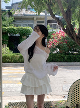 Pure Frill Mini Tiered Skirt Pants (3color)