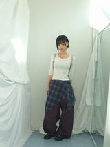 Misty Checkered Layered Skirt