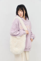 リバーシブルバニーファーバッグ (アイボリー)