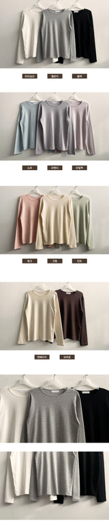 ロインラウンドベーシックロングスリーブTシャツ