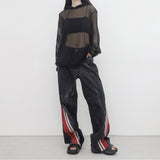 (Unisex) Baren シースルーフーディドTシャツ