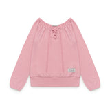 Lace Up Long T-shirt (Pink)