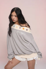 eat me plz* ボタンダウンショルダーレングスウォームロングスリーブフーディフォアオータムアンドウィンター