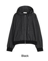Caven Stripe Hooded Zip-Up