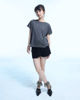 Grunge Claw Camo Eyelet Tee - Charcoal