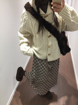 Mellow Chiffon Checkered Skirt (2 Colors)