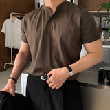  Hendes First Muscle Fit Ice Bunto Henry Neck Short Sleeve  