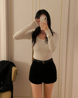  Benu Suede Skirt & Belt Set