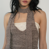 ZIZE KNIT MUFFLER (MOCHA)
