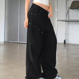 [MADE] Tents rivet diagonal incision point cotton pants