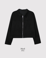 #Suede Collar Crop Jacket (3color)