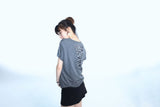 Grunge Claw Camo Eyelet Tee - Charcoal