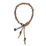 suede chain bracelet (brown)