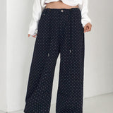 Possle dot string wide pants